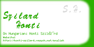 szilard honti business card